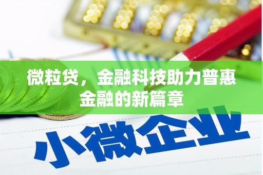 水富微粒贷，金融科技助力普惠金融的新篇章