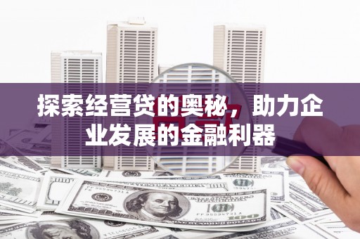 孝感探索经营贷的奥秘，助力企业发展的金融利器