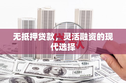 息县无抵押贷款，灵活融资的现代选择