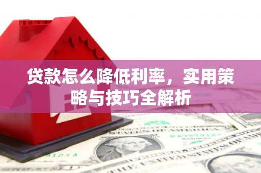 蒲城贷款怎么降低利率，实用策略与技巧全解析