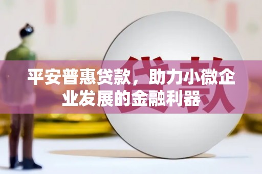 正宁平安普惠贷款，助力小微企业发展的金融利器