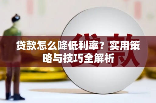 保亭贷款怎么降低利率？实用策略与技巧全解析